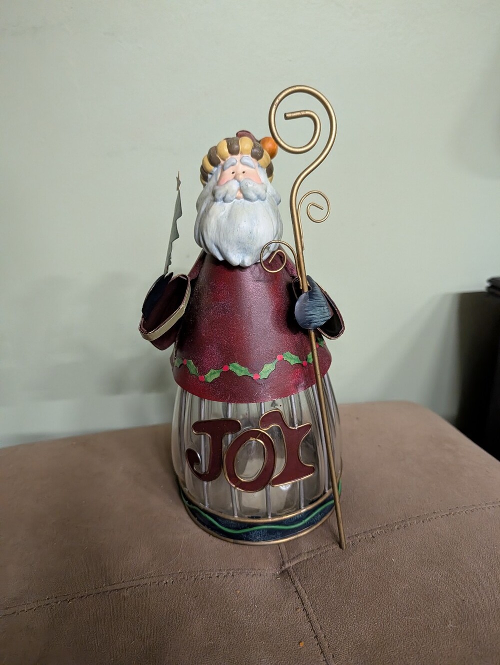 Holiday 'Joy' Santa Table Figurine in Red
